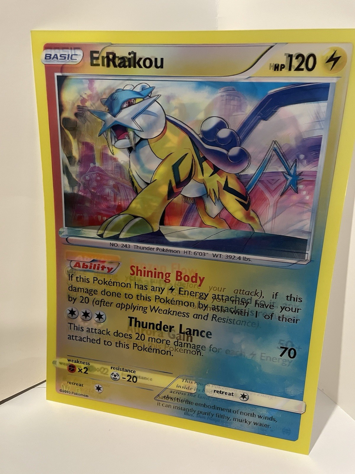 Raikou Suicune Entei Pokemon 3D Holographic Lenticular Poster