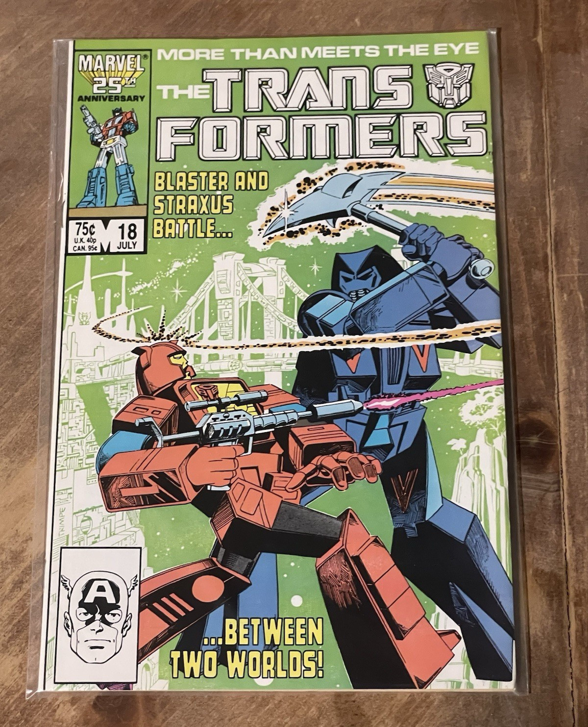 Marvel Comics The Transformers #18 Blaster vs Straxus Copper Age (1984-1991)