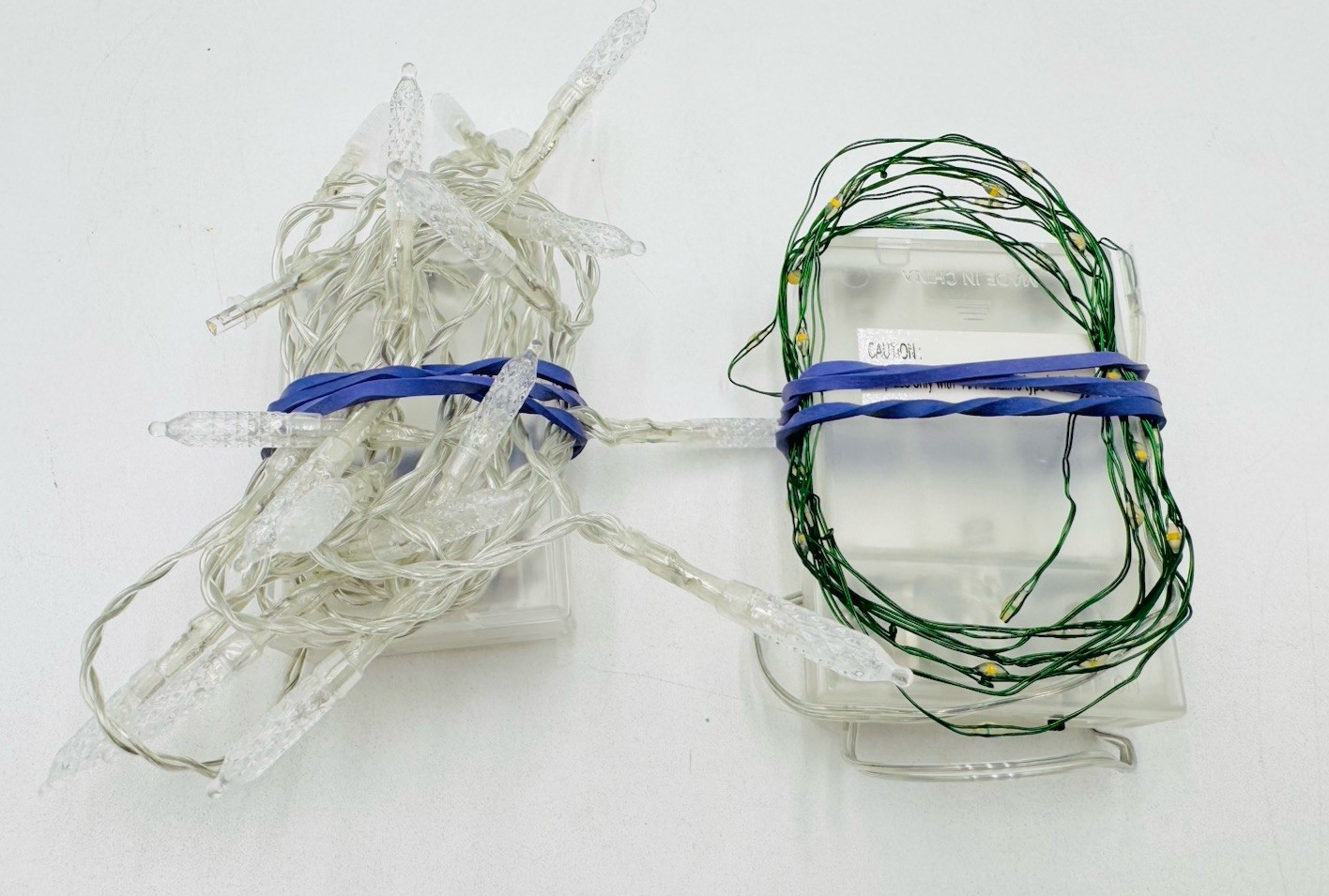 2 Strings Lemax Christmas Village String Lights 78″ & 96″ Long Battery Operated