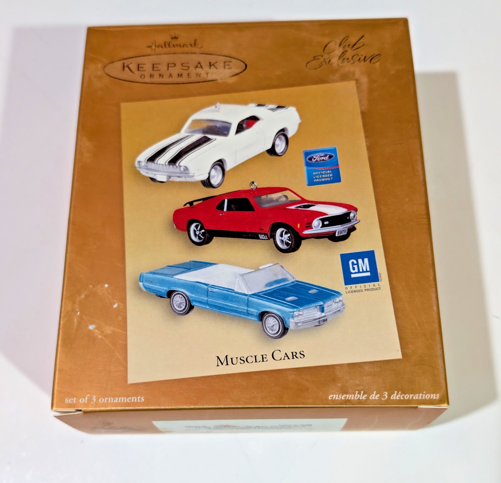 Hallmark Muscle Cars Club Exclusive Ornaments Mustang GTO Camaro 2005 Keepsake