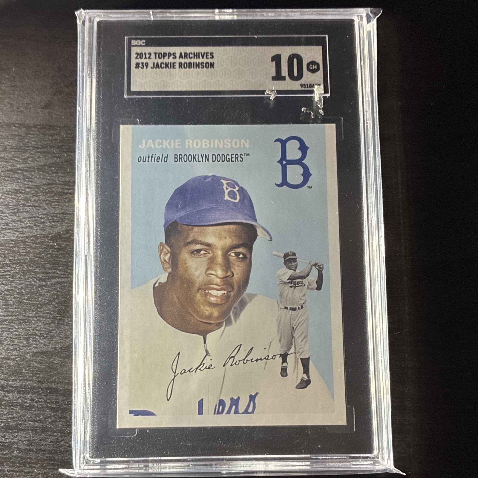Topps 2012 Topps Archives #39 Jackie Robinson MLB SGC Graded 10