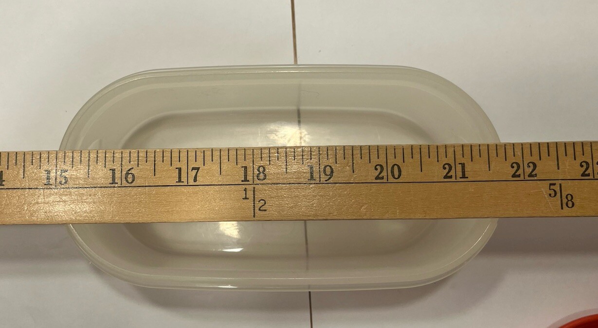 Tupperware Modular Mates Oval #1 & #2 And Round #5 W/Red Lids