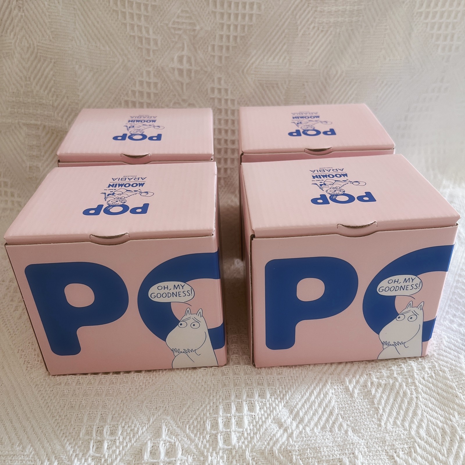 Arabia Moomin POP Mug 280ml 4pc Set Japan Exclusive Boxed Limited Edition FS