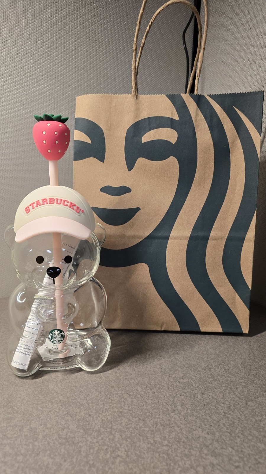 2026 Starbucks Bearista Bear Cup Strawberry Pink Baseball Hat 100% AUTHENTIC!
