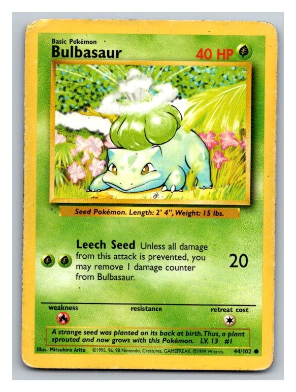 Bulbasaur Common Base Set 044/102 HP