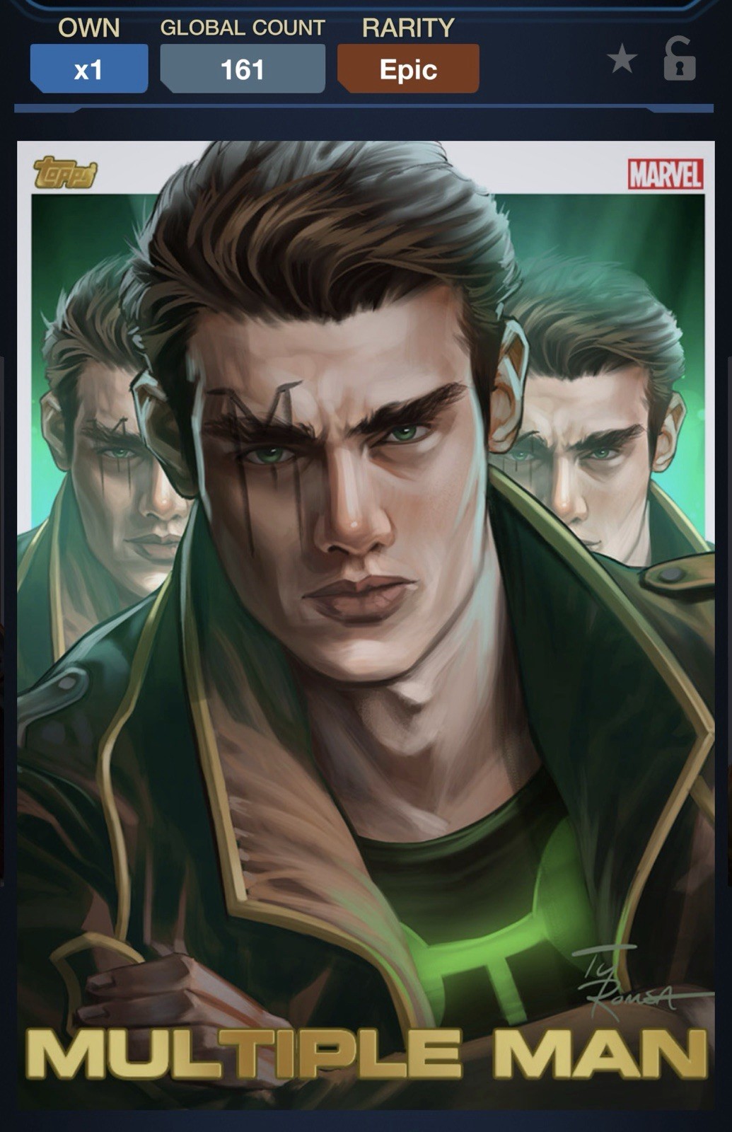 22 Topps Marvel Collect DIGITAL X-men Portraits EPIC Multiple Man