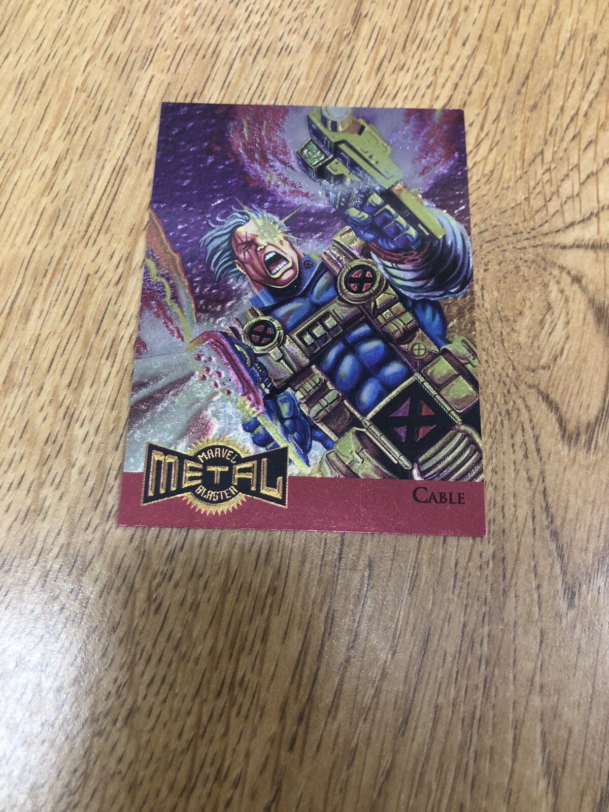 1995 – Fleer Marvel Metal – Metal Blaster Limited Insert Foil Card Cable 1 of 18