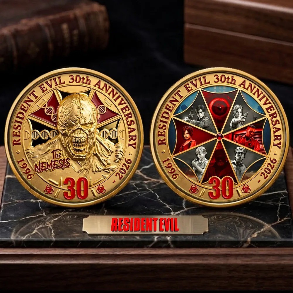 Resident Evil 30th Anniversary Commemorative Coin Nemesis Umbrella 1996-2026