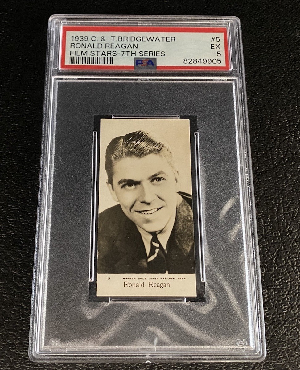 Ronald Reagan Rookie Card PSA 5 1939 C & T Bridgewater Film Stars President USA