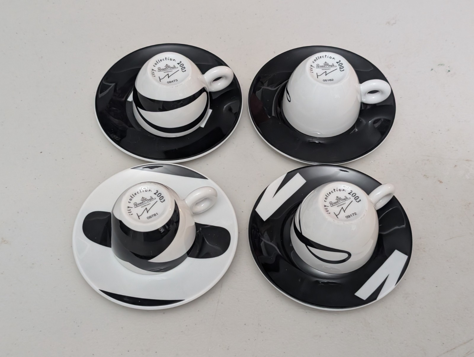 Illy Art Collection 2003 espresso set “Non/Infinity” by artist Haim Steinbach