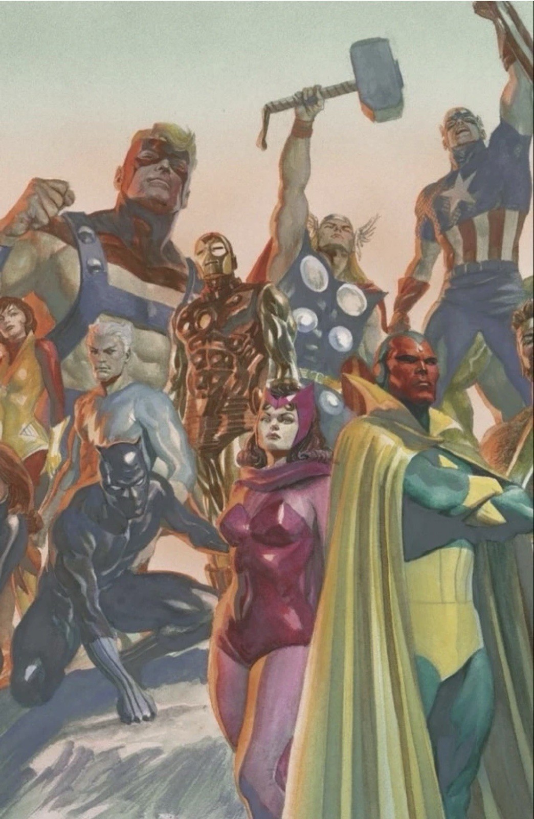 Avengers Armageddon #1 Alex Ross Marvel Dimensions Variant Polybagged Magic card