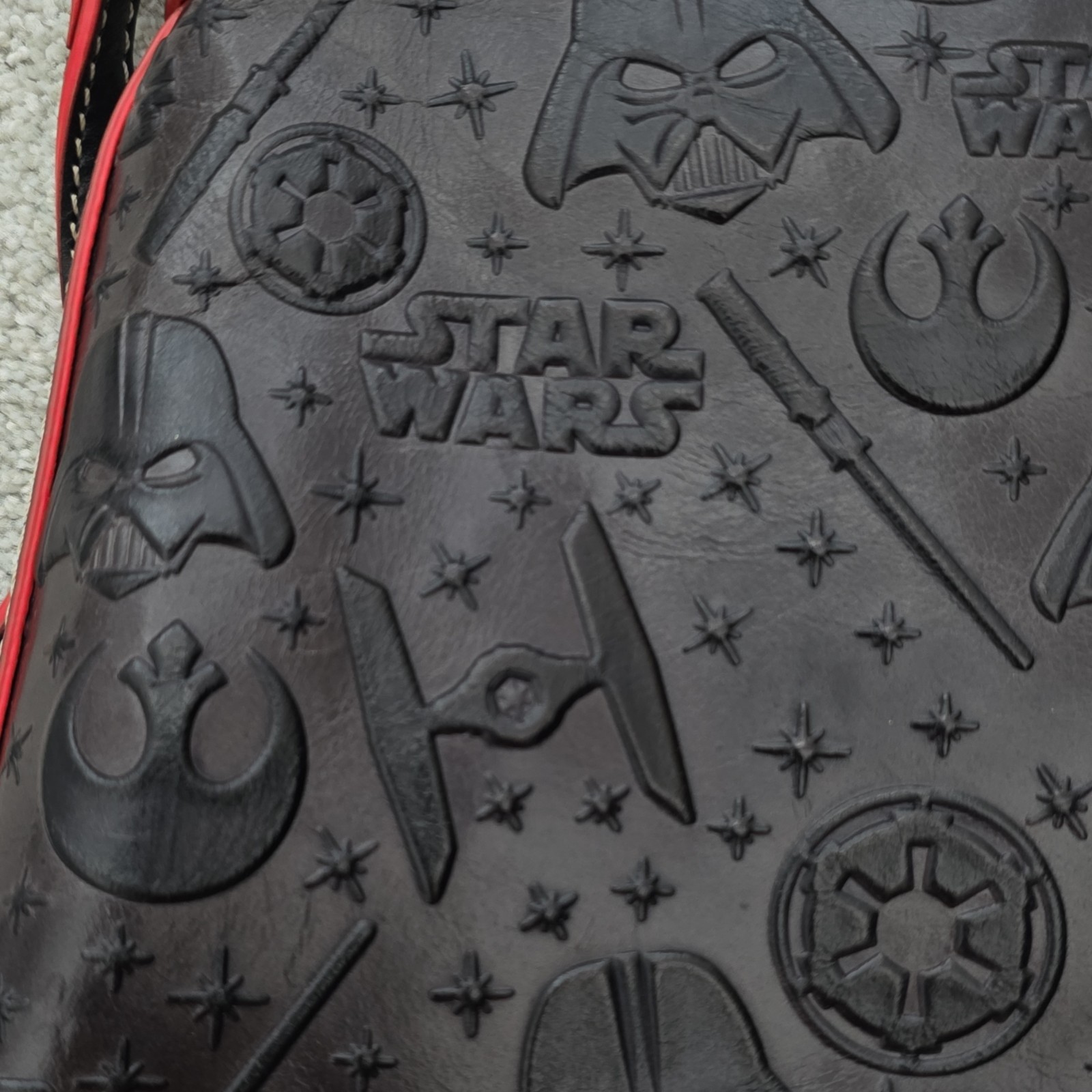 Dooney & Bourke Star Wars Dark Side Embossed Crossbody Bag Black/Red