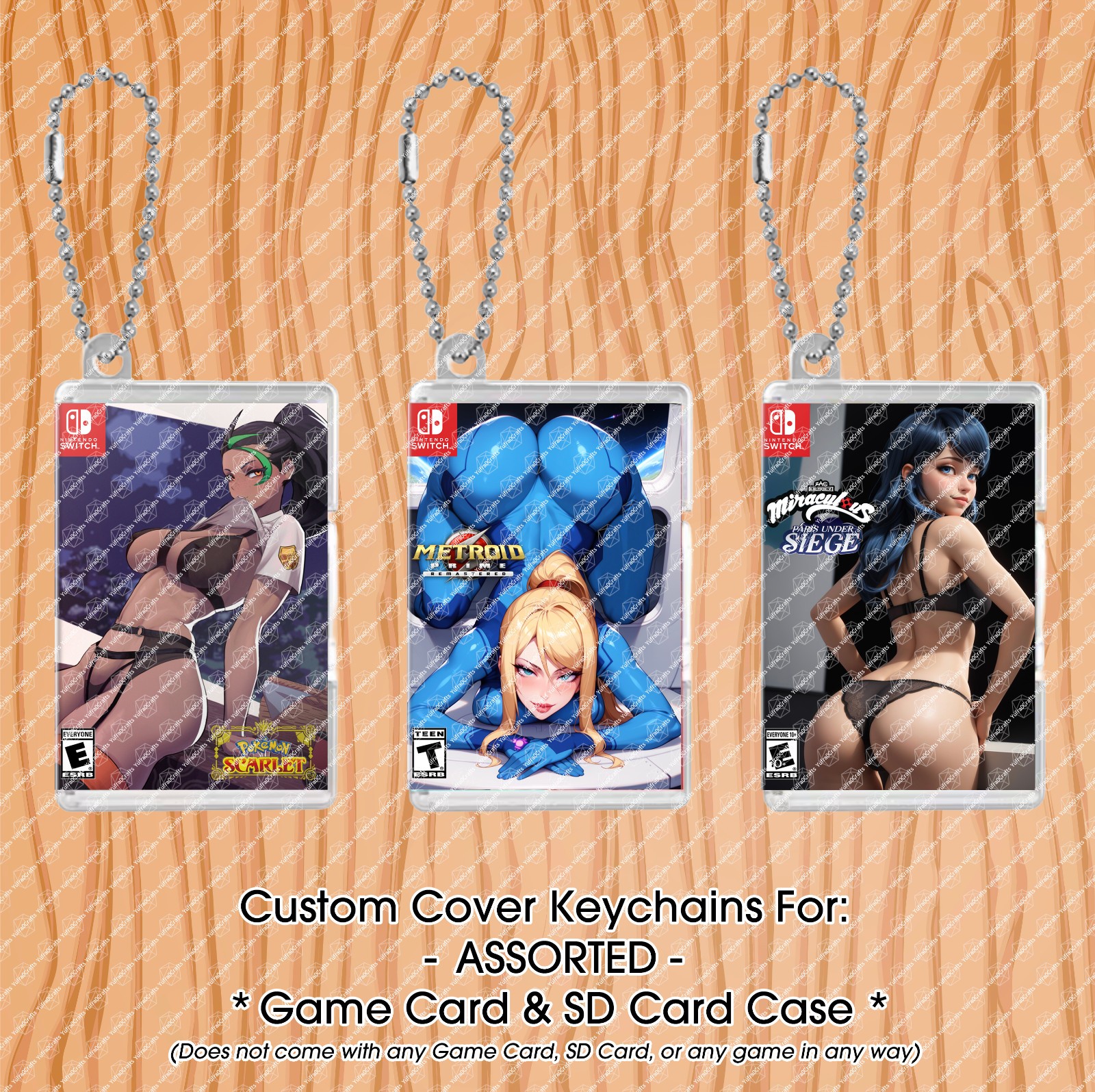 Custom Cover Keychain Case for SWITCH Game Card & SD Card