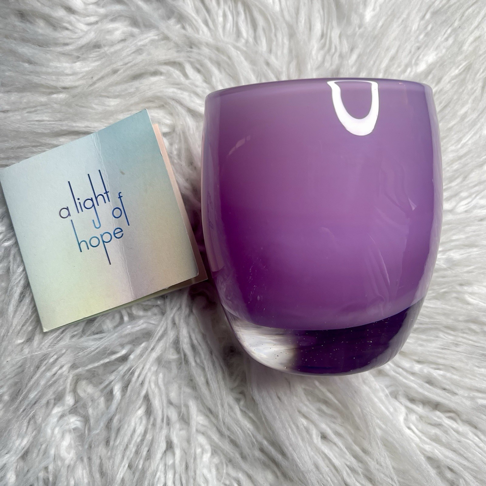 Original Glassy Baby Purple Lavender Votive Candle Holder