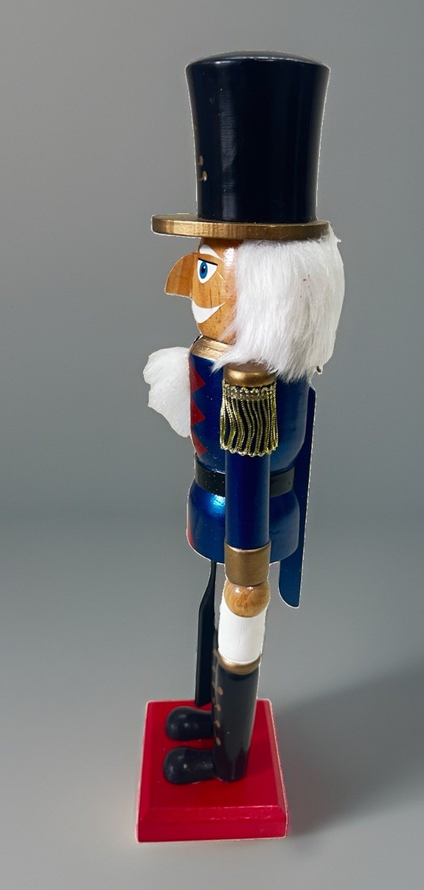 Nutcracker Wood Soldier 15” Blue Coat Soldier W/ Rifle Holiday Decor Decoration