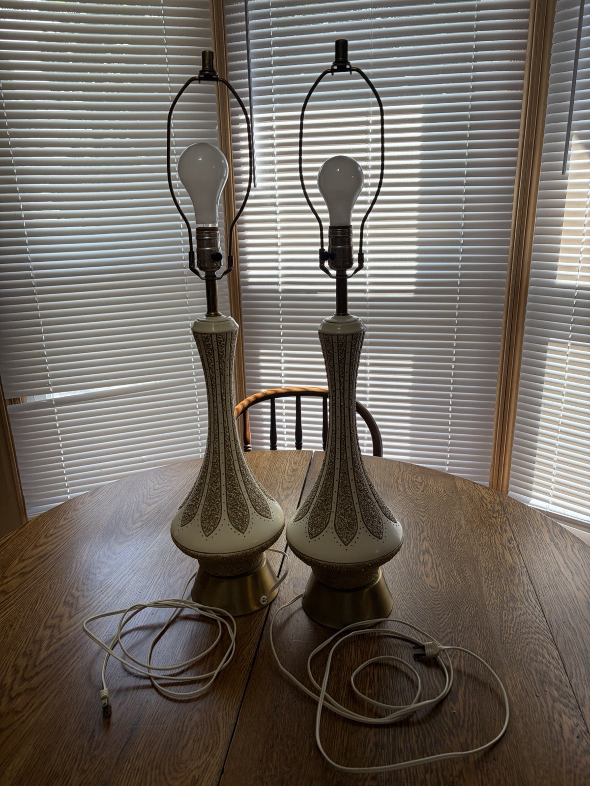 Quartite Creative Corp Chalkware Vintage Table Lamps Set of 2