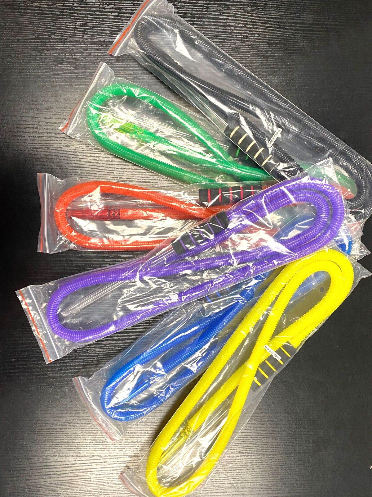 😎[6 PACK] WASHABLE DISPOSABLE 74” HOOKAH SHISHA HOSE ELASTIC WITH GLASS TIP