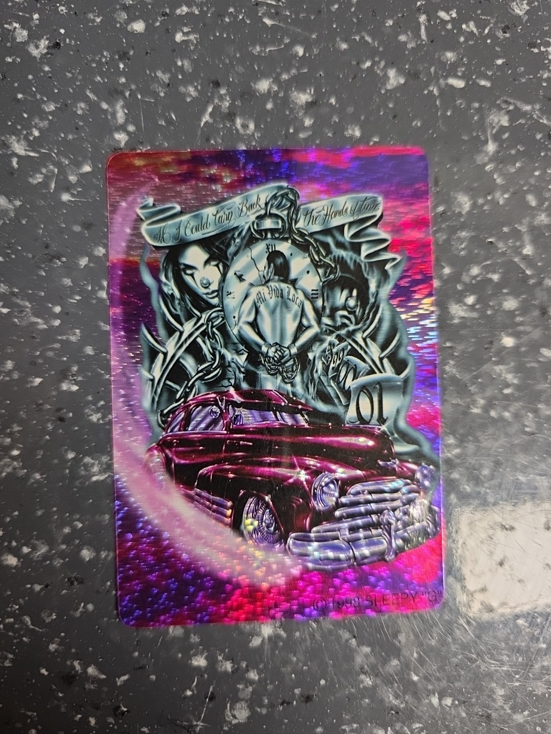 Sleepy G Hands of Time Sticker (Vintage Lowrider)