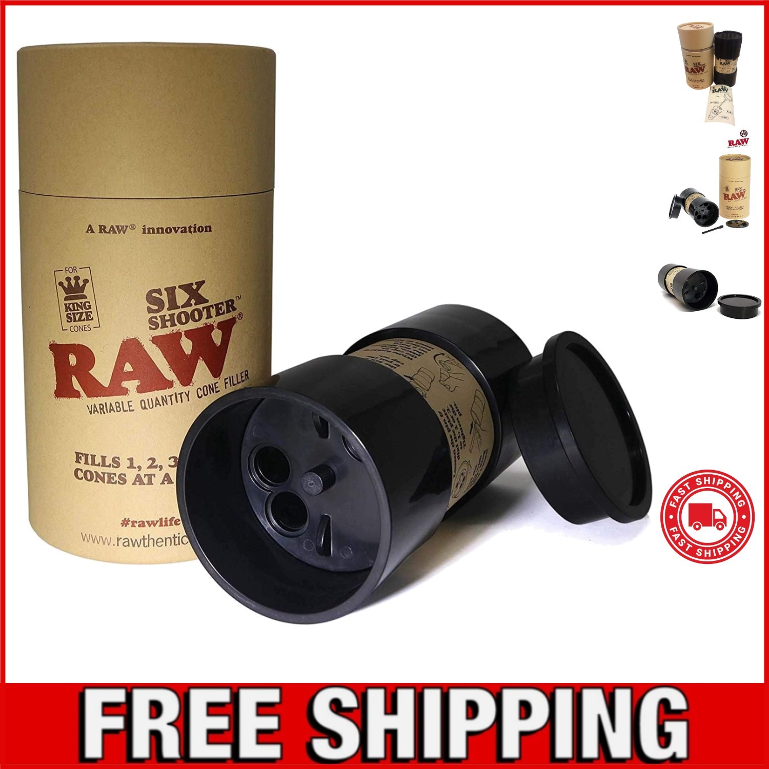 Easy-To-Use Six Shooter Cone Filler – Perfect for Hassle-Free Cone Filling!
