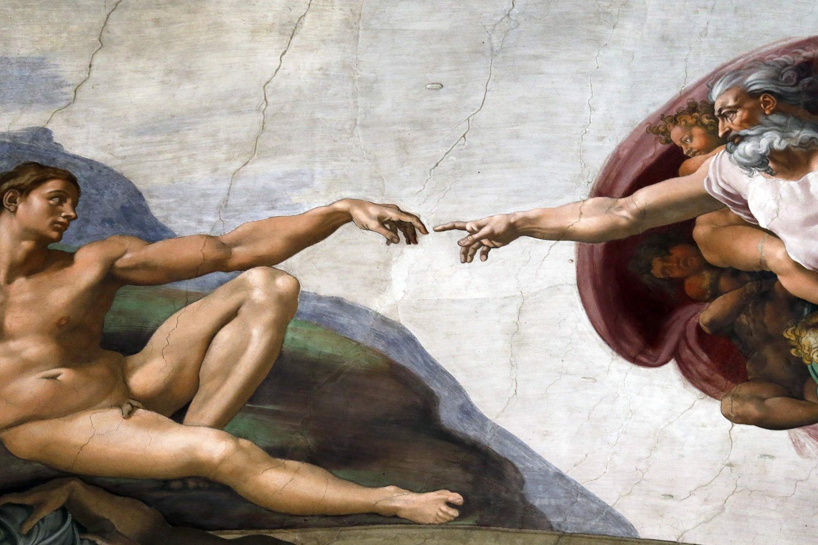 Michelangelo Creation of Adam Sistine Chapel Renaissance Art Photo Reprint