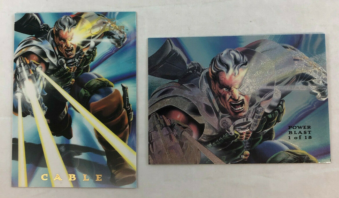 SINGLE CHASE CARD: Marvel ’94 Flair Power Blast #1 of 18 CABLE