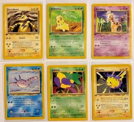 2000 Pokémon Neo Genesis 1st Edition NEVER PLAYED – YOU PICK THE CARD – Free S/H