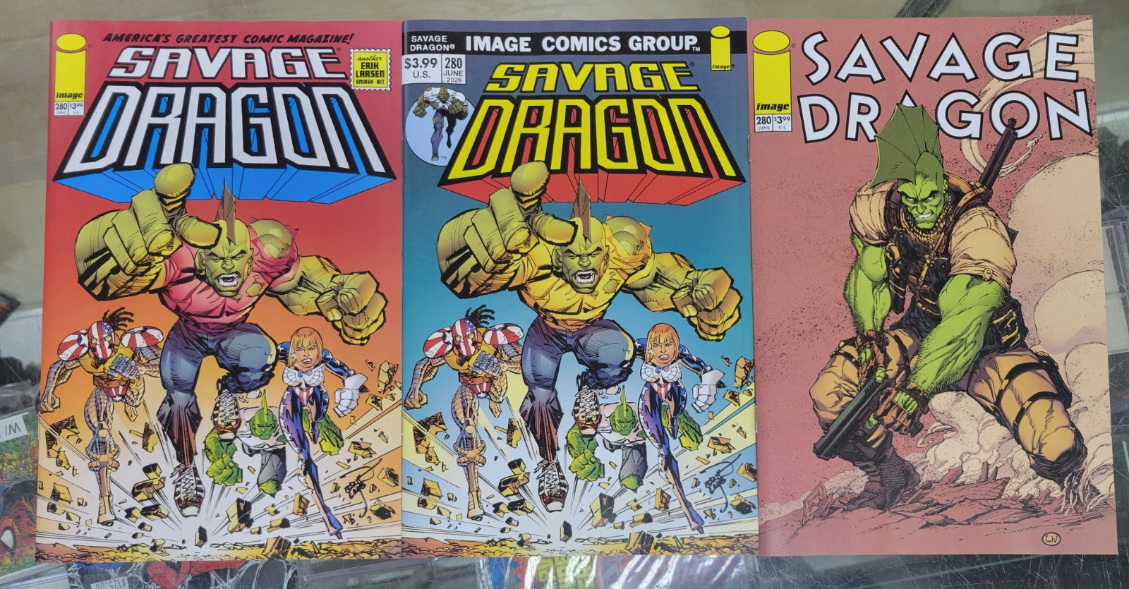 Savage Dragon #280 Cover A B C Covers 70’s Variant Explicit Last Page NM Larsen