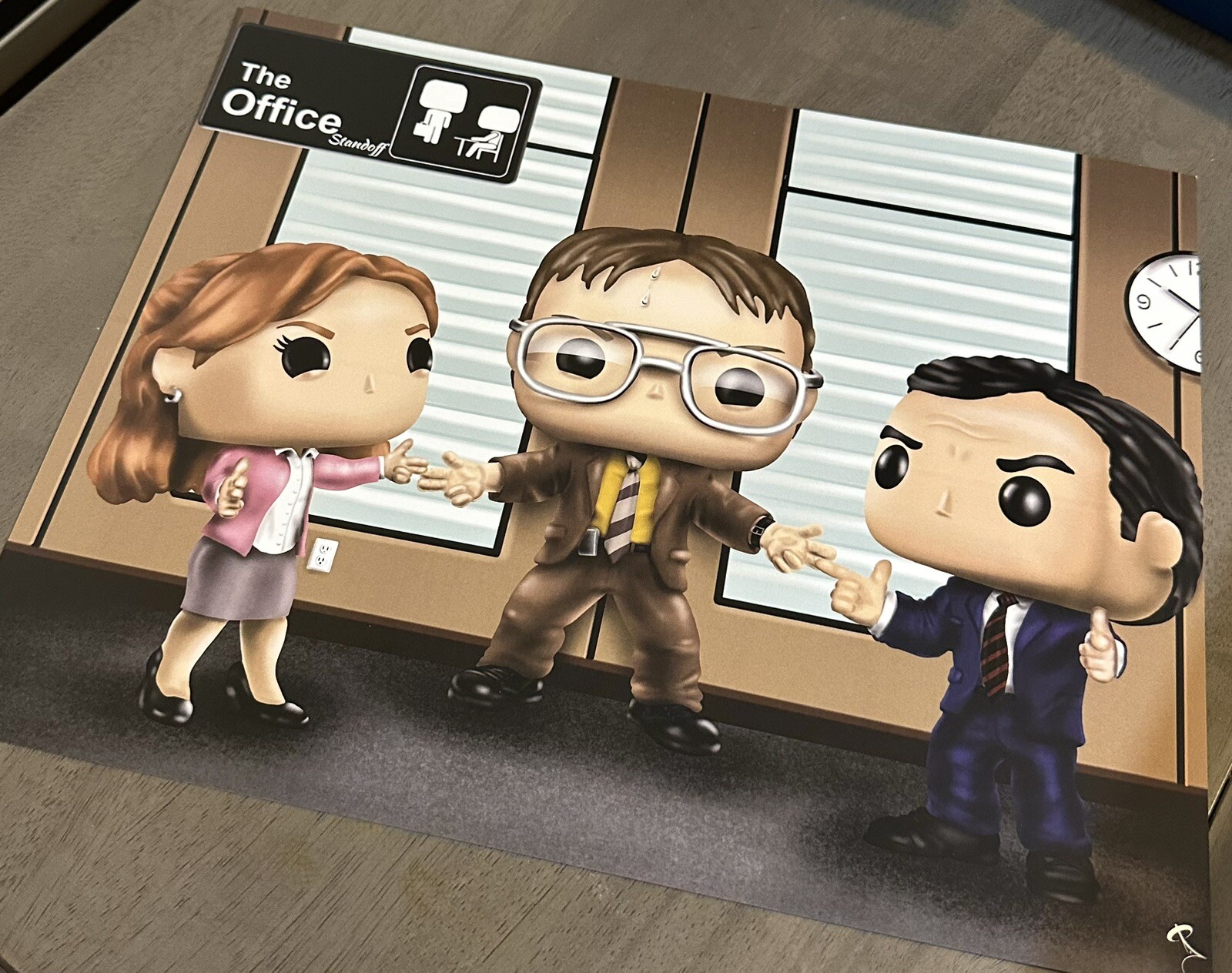 The Office Michael Scott, Dwight Schrute And Pam Beesly funko Style prints