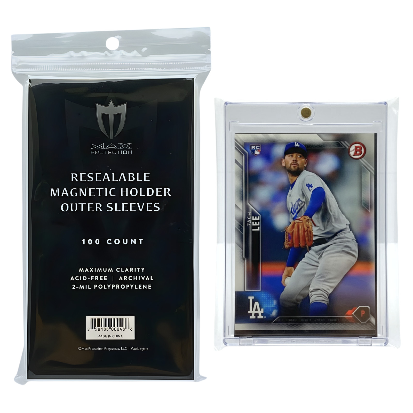 Max Protection Magnetic Card Holder Sleeves – Resealable 2000ct