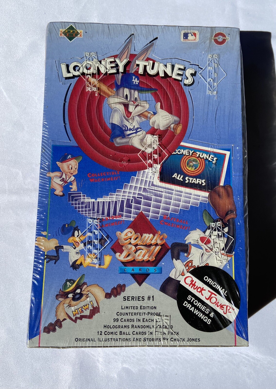 Looney Tunes Comic Ball Series 1 Vintage Card Box 36 Packs Upper Deck 1990