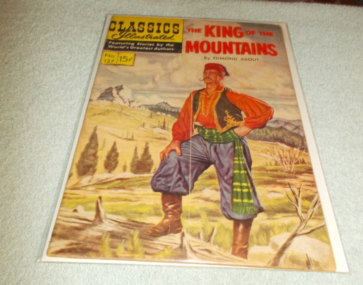 CLASSICS ILLUSTRATED THE KING OF THE MOUNTAINS # 127 GD 2.0 JULY 1955 (HRN # 128