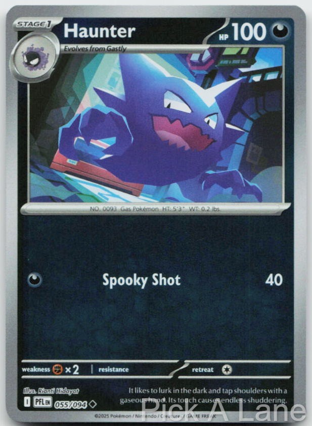 Haunter 055/094 Uncommon Phantasmal Flames Pokemon Reverse Holo Near Mint