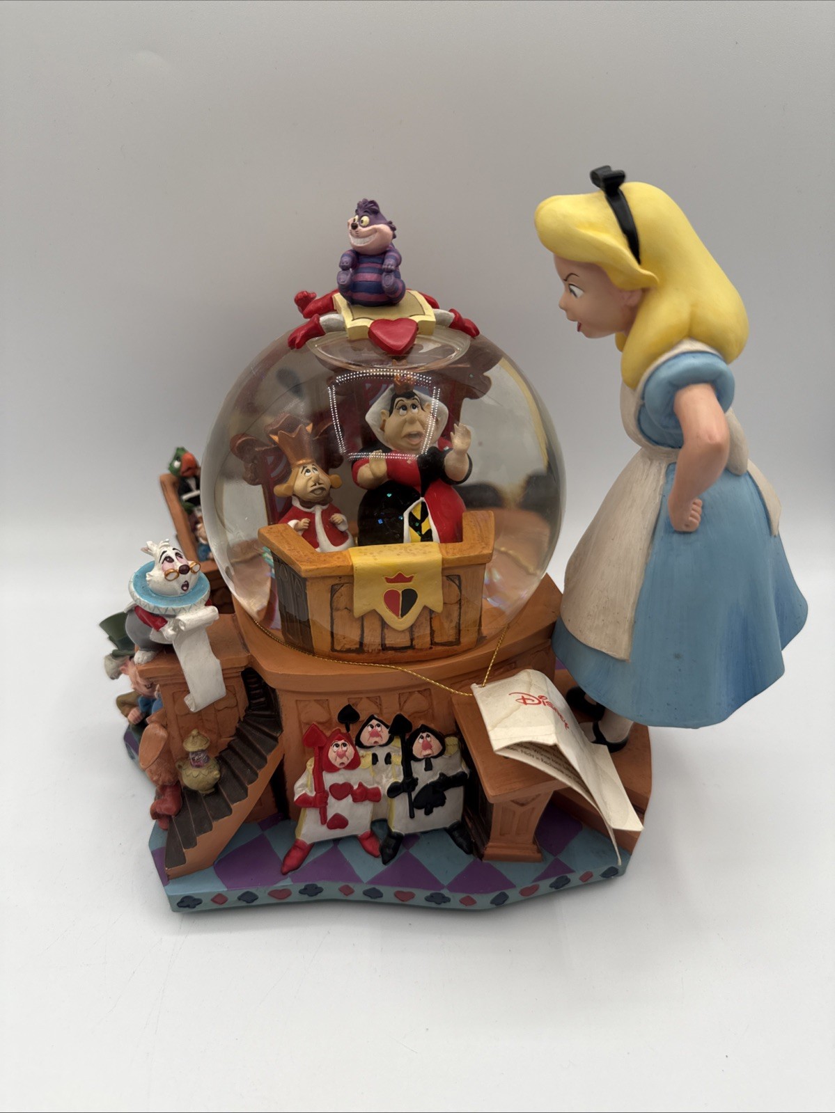 Disney Alice in Wonderland 50th Anniversary Musical Snowglobe Alice’s Trial