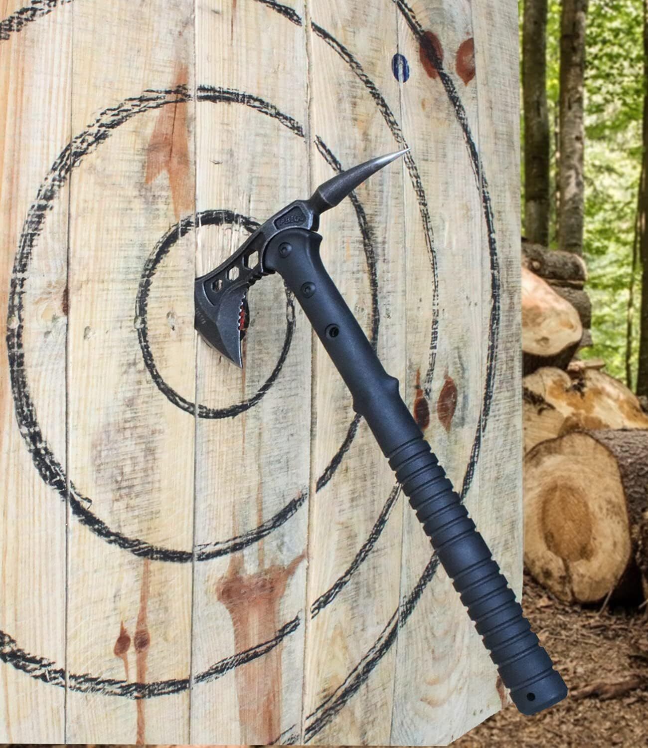 16″ Survival Tomahawk Camping Throwing Axe Hatchet Hunting Tactical+Nylon Sheath