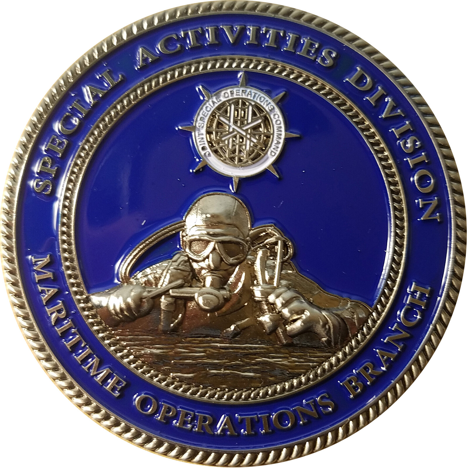 CIA Special Activities Division Maritime Operations Branch Challenge Coin. 2″ 66