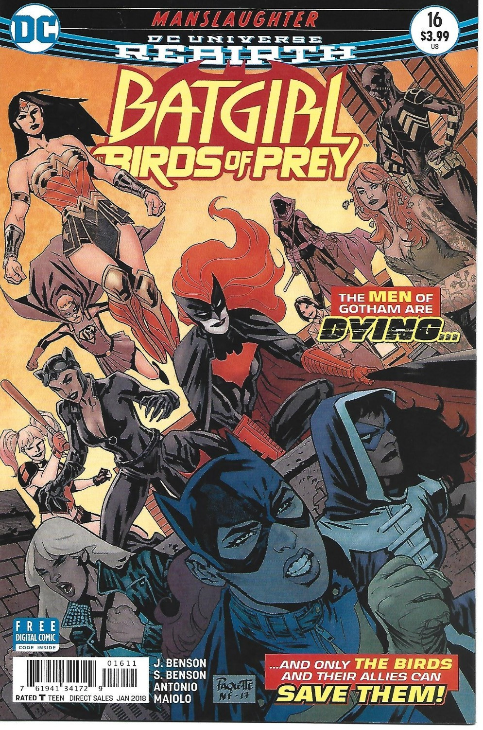 BATGIRL AND THE BIRDS OF PREY #16 PAQUETTE COVER A DC COMICS 2018 BAGGED BOARDED