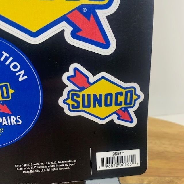 Sunoco Oil Gas Weather Resistant Adhesive Decals Made in USA 1 Sheet 3 Decals