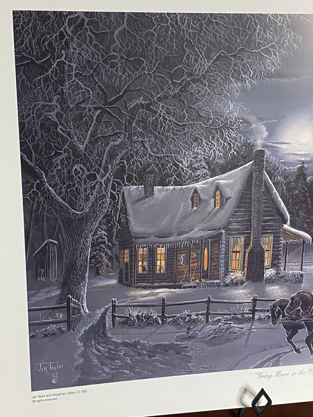 Jim Taylor – Stegeman Gallery Print ” Going Home in the Ozarks” Winter Scene