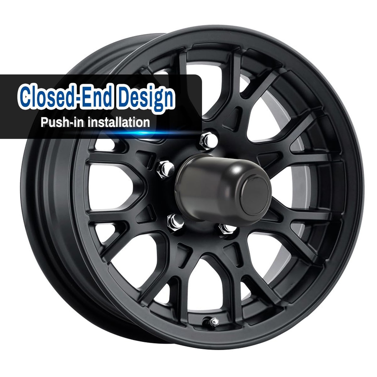 4Pcs 3-3/4 in Trailer Wheel Center Caps 3-3/4″ Center Bore Truck Trailer RV S…