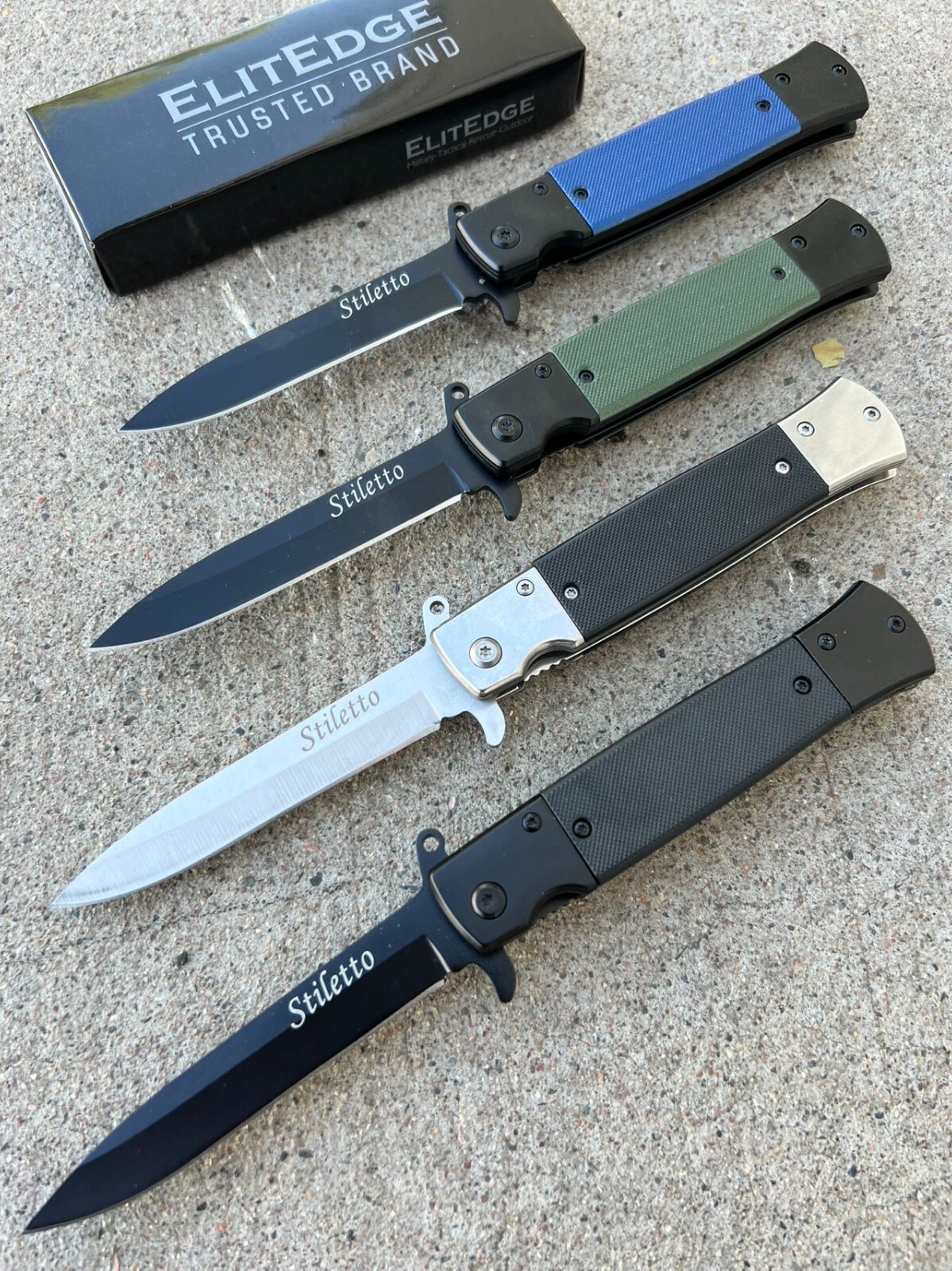 (WHOLESALE LOT x 12) ElitEdge Milano Style Spring Assisted Pocket Knife – A96
