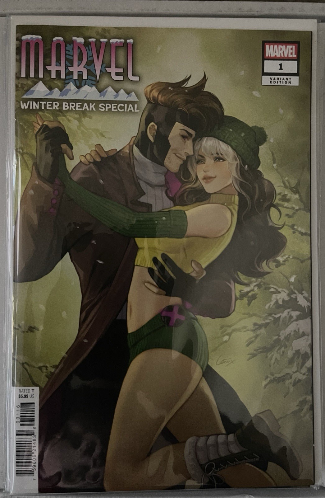 Marvel Winter Break Special #1 1:25 Leirix Li Variant Rogue Gambit 🔥 ❄️