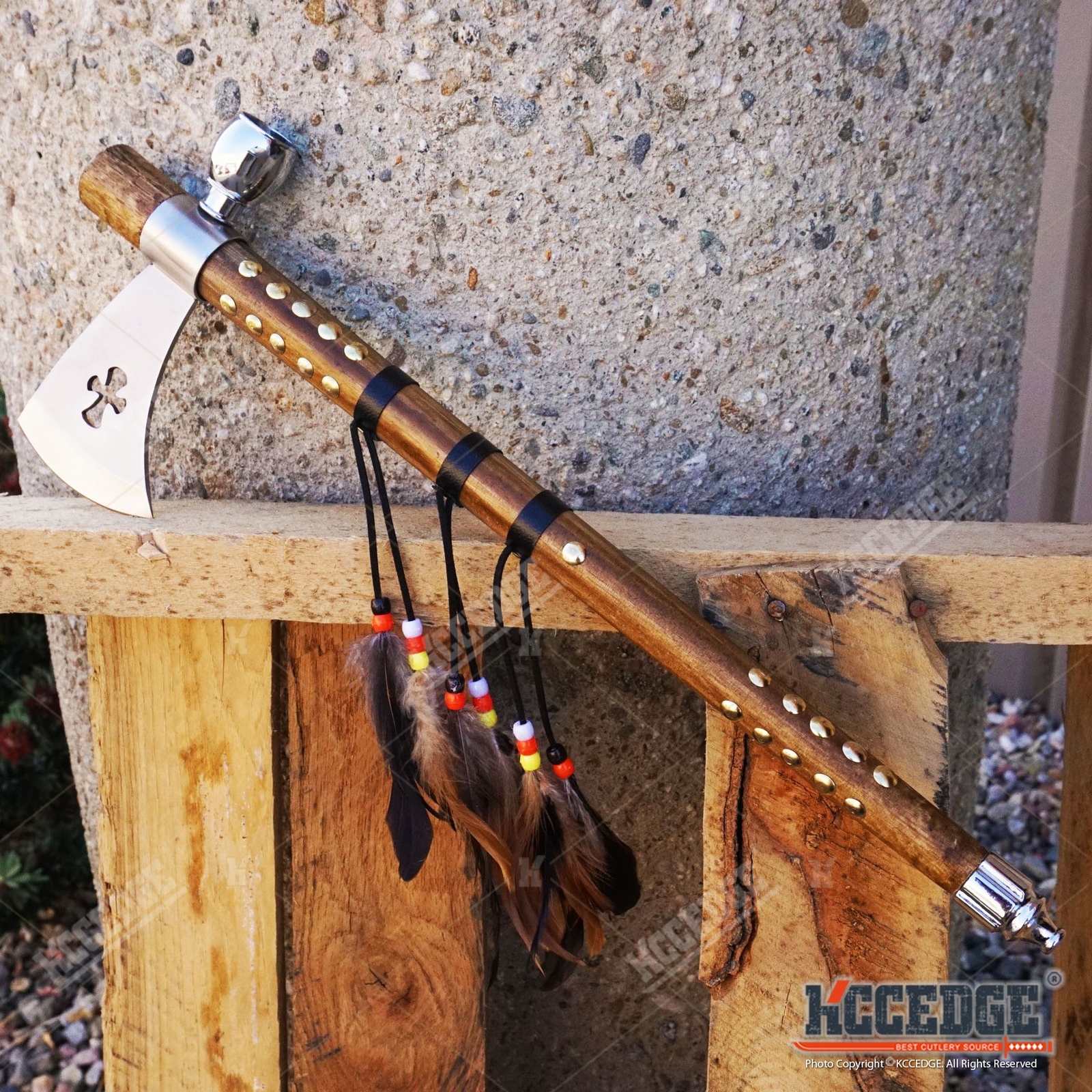 19″ Native American TOMAHAWK Replica Camping Decoration Display Axe PEACE PIPE