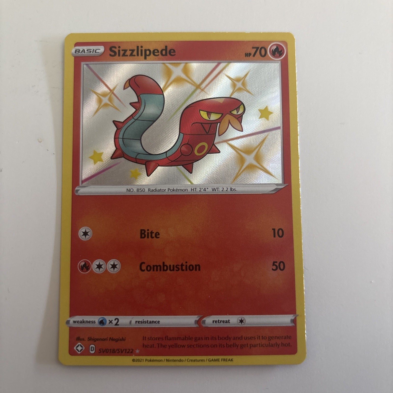 Sizzlipede SV018/SV122 Shining Fates: Shiny Vault Holo