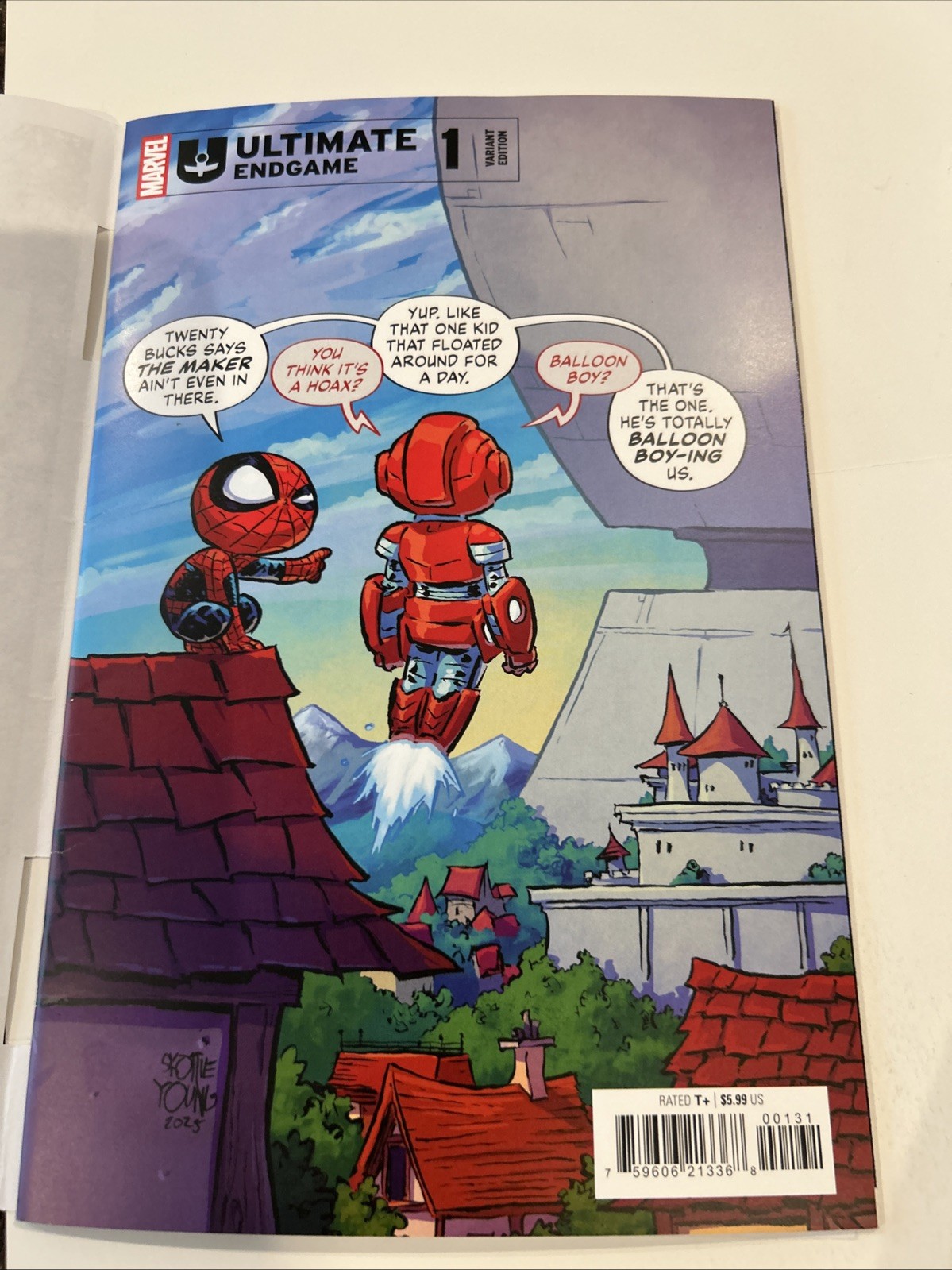 Ultimate Endgame #1 2025 Scottie Young Cover B Marvel Comics Spine Ticks