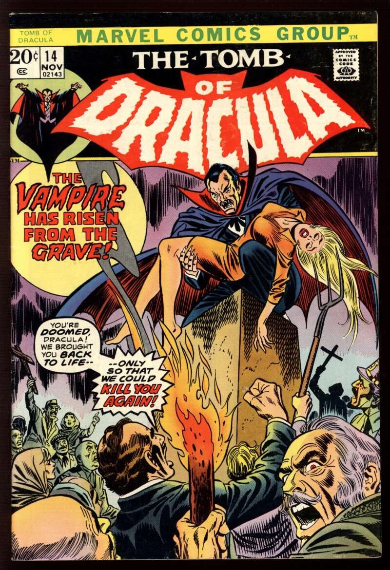 TOMB OF DRACULA #14 6.0 // GIL KANE & FRANK GIACOIA COVER MARVEL COMICS 1973