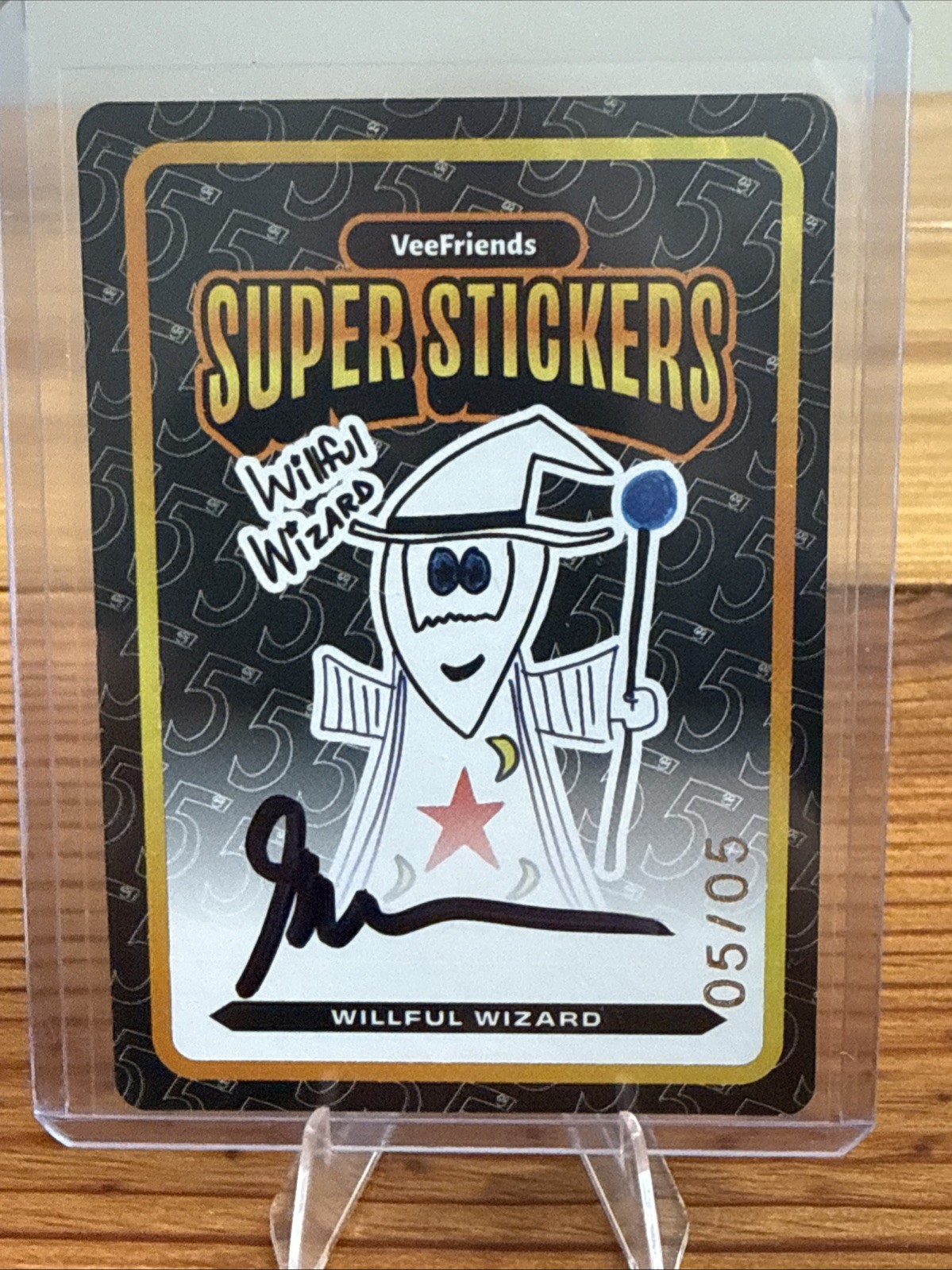 Veefriends Super Stickers Willful Wizard /5 OG Art Insert Gary Vee SIGNED
