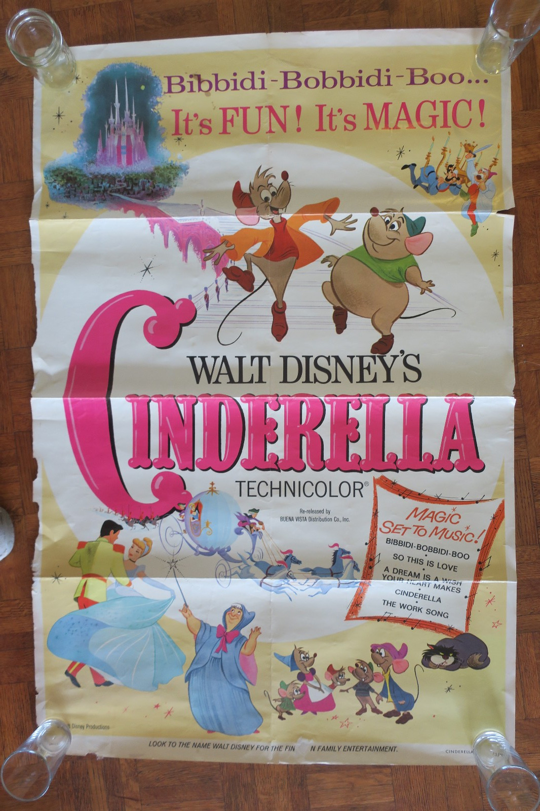 Vintage Movie Poster “Disney’s Cinderella” Reissue 1973