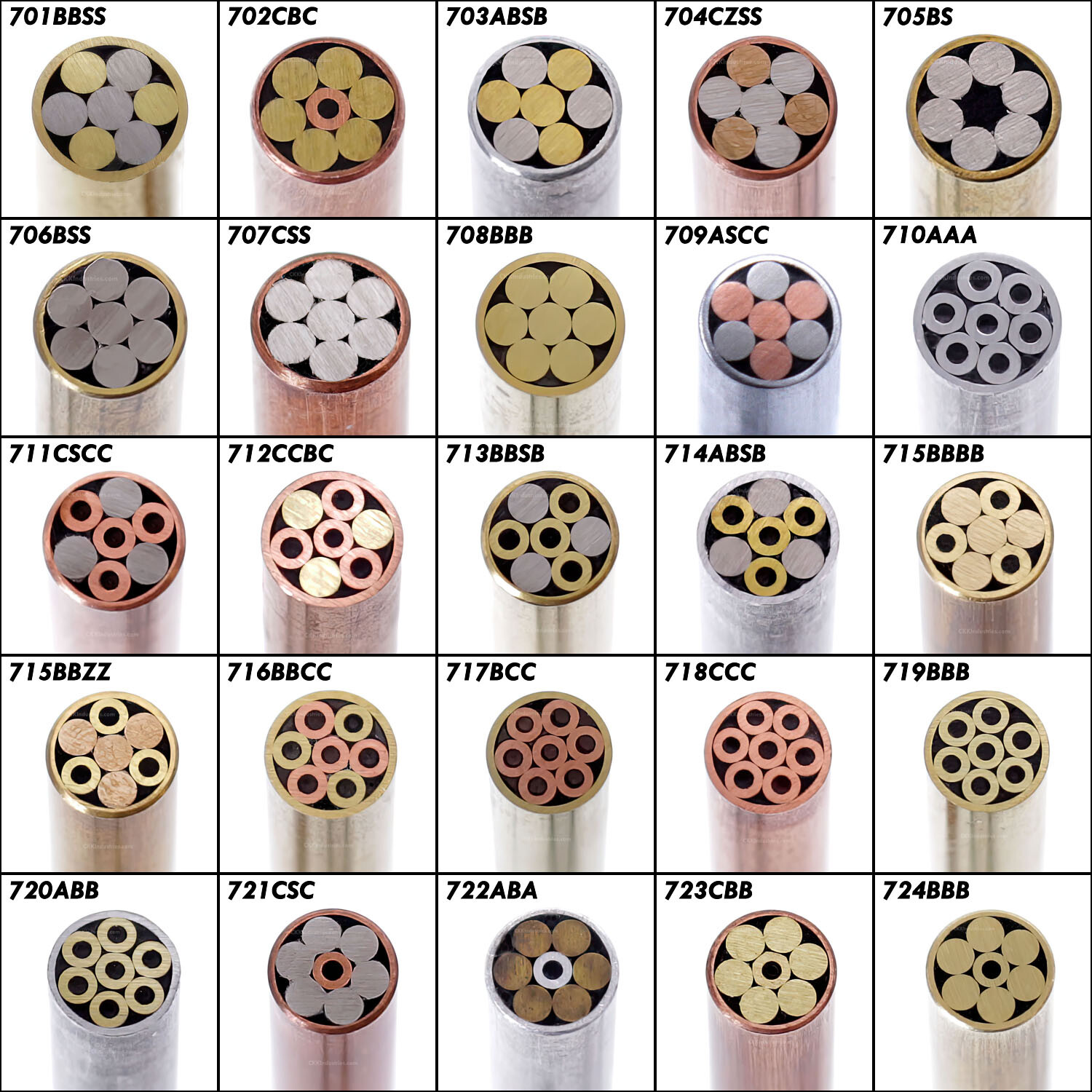 Mosaic Pins – (0.218 (7/32) Inch Diameter) – (48 Different Rod Options)
