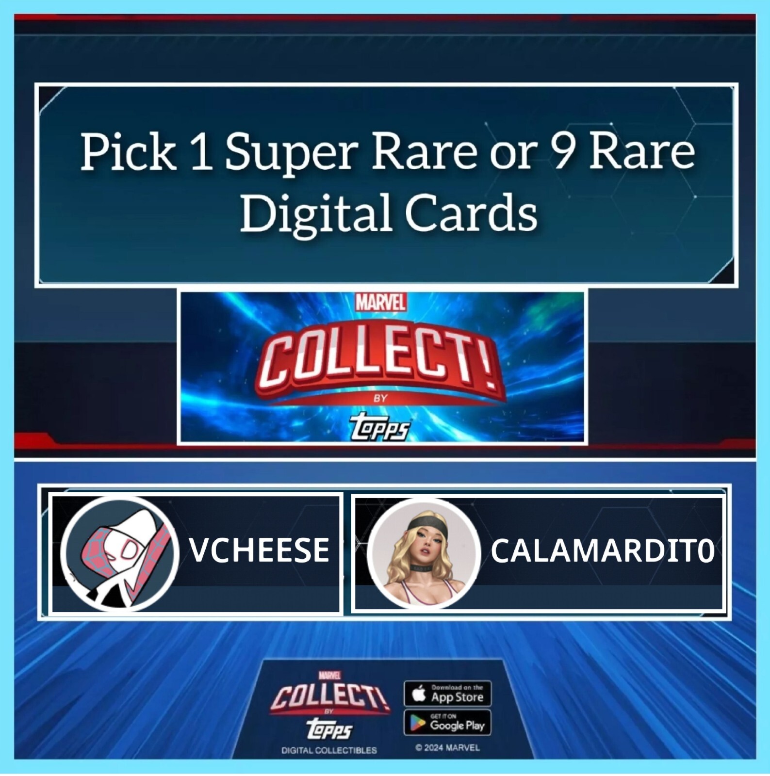 Topps Marvel Collect Pick 1 Super Rare Or 2 Rare Awards Or 9 Rare Digital Cards