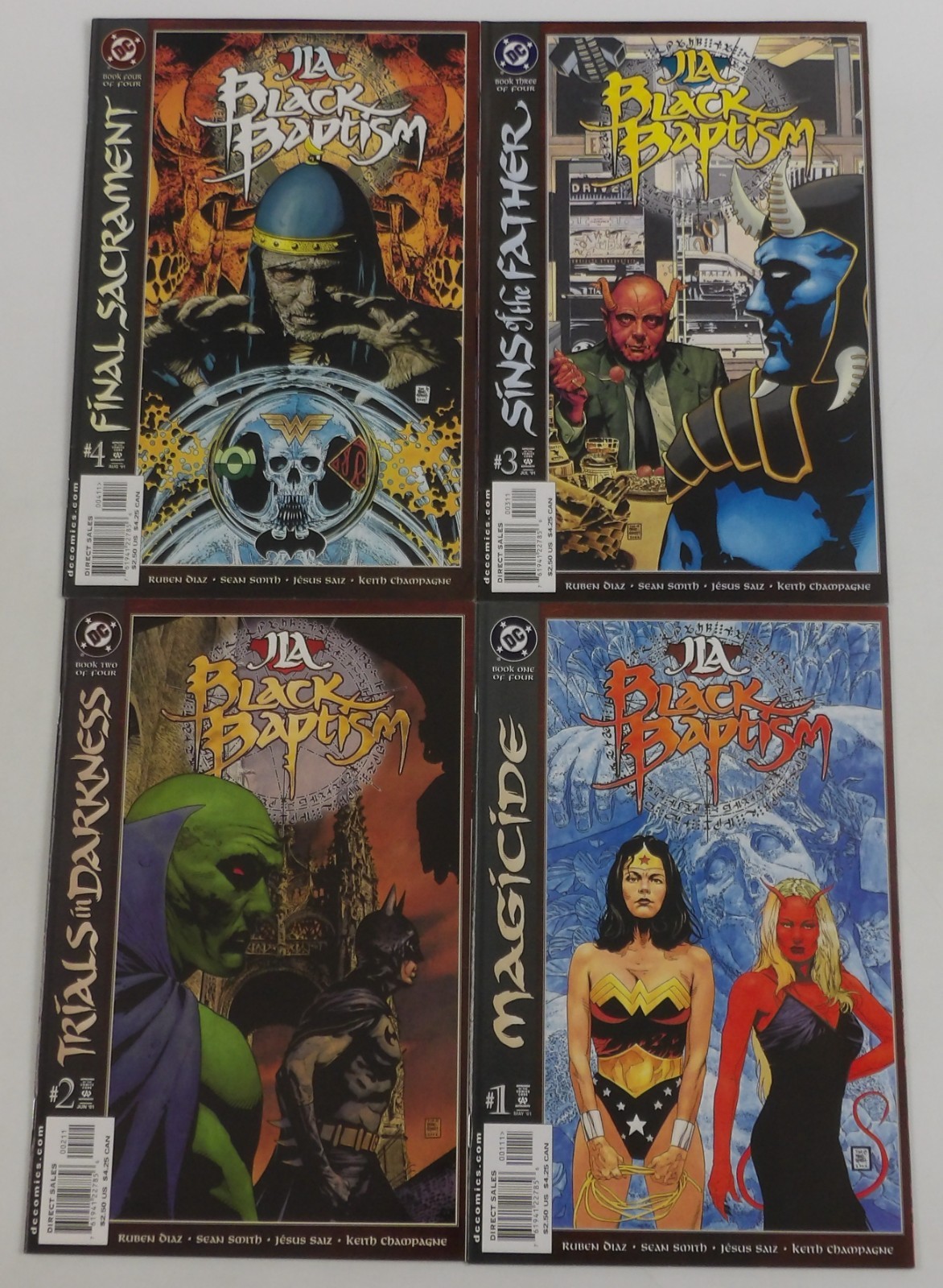 JLA: Black Baptism #1-4 FN VF complete series – Tim Bradstreet – Justice League